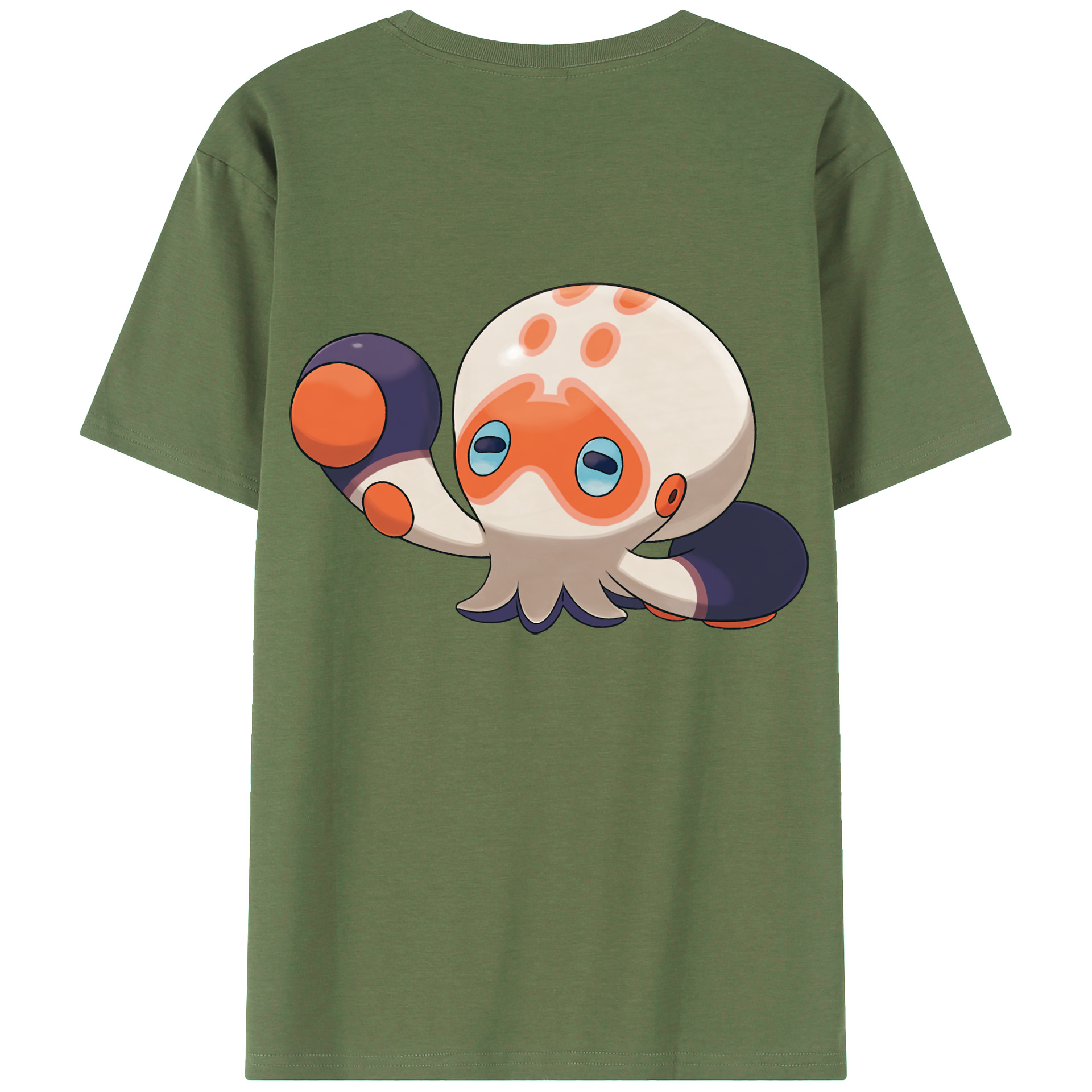 （画像用） ポケットモンスター Pokémon 綿100％ メンズ半袖Tシャツ（バックプリント） 通気性
